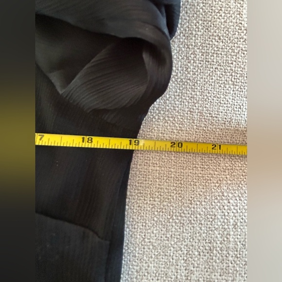 The Limited Black Sheer Long Sleeve Button Down Tie Top Blouse Shirt. Size Small - Picture 7 of 9